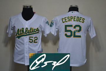 Cespedes Oakland Athletics white jersey