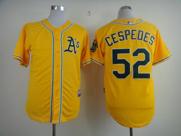 Cespedes Oakland Athletics yellow jersey
