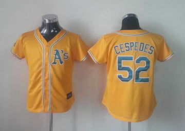Cespedes Oakland Athletics yellow jersey