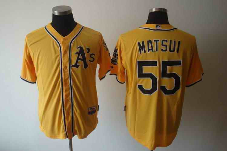 Matsui Oakland Athletics yellow jersey