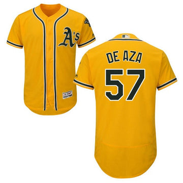 Alejandro De Aza Oakland Athletics yellow jersey