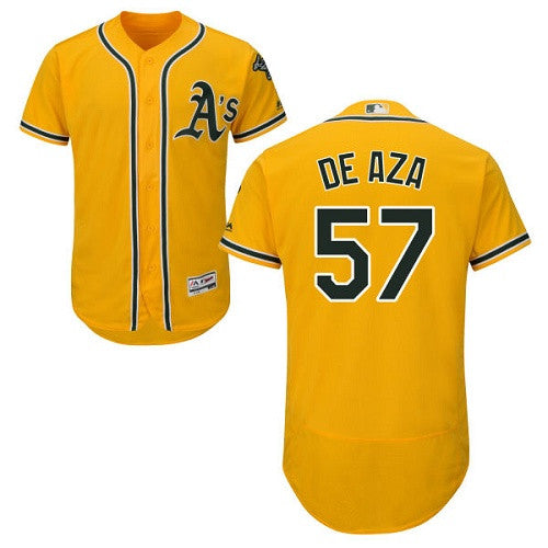 Alejandro De Aza Oakland Athletics yellow jersey