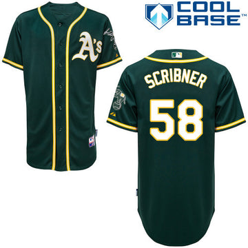 Scribner Oakland Athletics green jersey