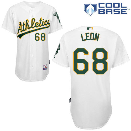 Leon Oakland Athletics white jersey