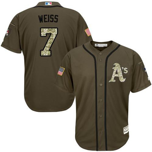 Walt Weiss Oakland Athletics green Salute To Service jersey