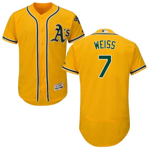 Walt Weiss Oakland Athletics yellow jersey