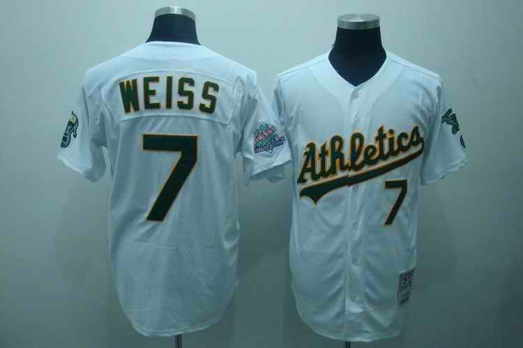 Weiss Oakland Athletics white jersey