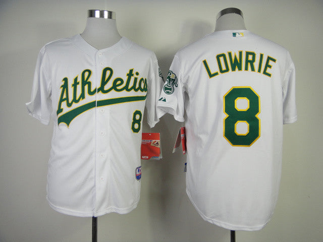 Lowrie Oakland Athletics white jersey