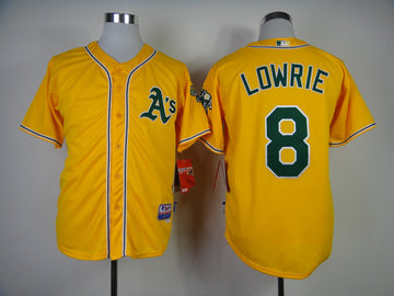 Lowrie Oakland Athletics yellow jersey