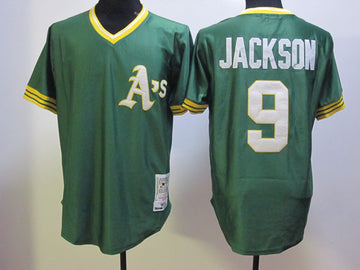 Jackson Oakland Athletics green Throwback jersey