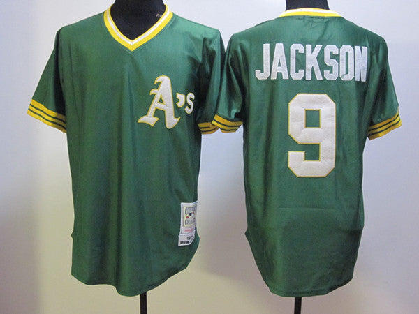 Jackson Oakland Athletics green Throwback jersey