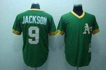 Reggie Jackson Oakland Athletics green jersey