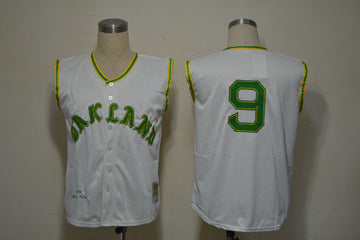 Reggie Jackson Oakland Athletics white jersey