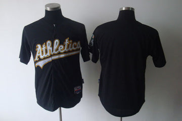 Custom Oakland Athletics black jersey