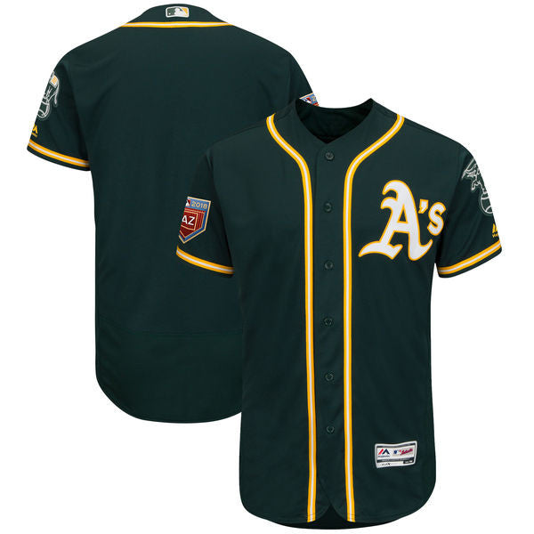 Custom Oakland Athletics green jersey