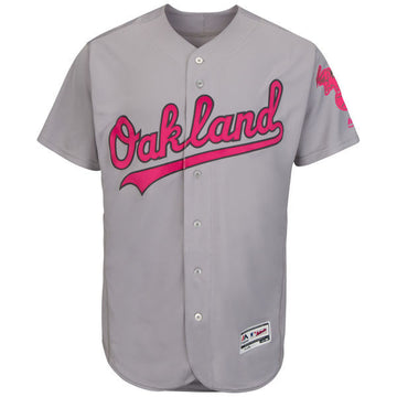 Custom Oakland Athletics grey jersey