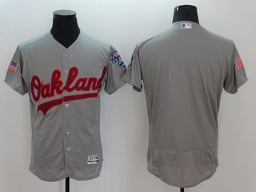 Custom Oakland Athletics grey Fashion jersey