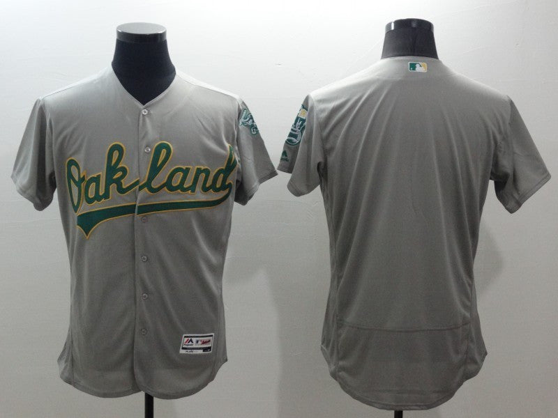 Custom Oakland Athletics grey jersey