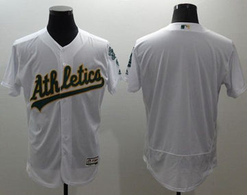 Custom Oakland Athletics white Authentic jersey