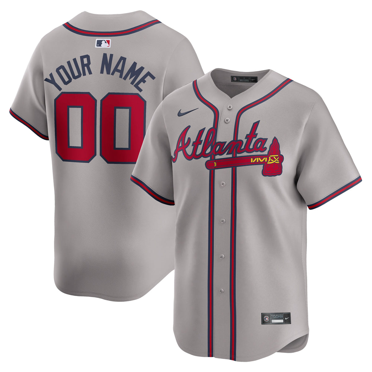 Atlanta Braves gray Limited jersey