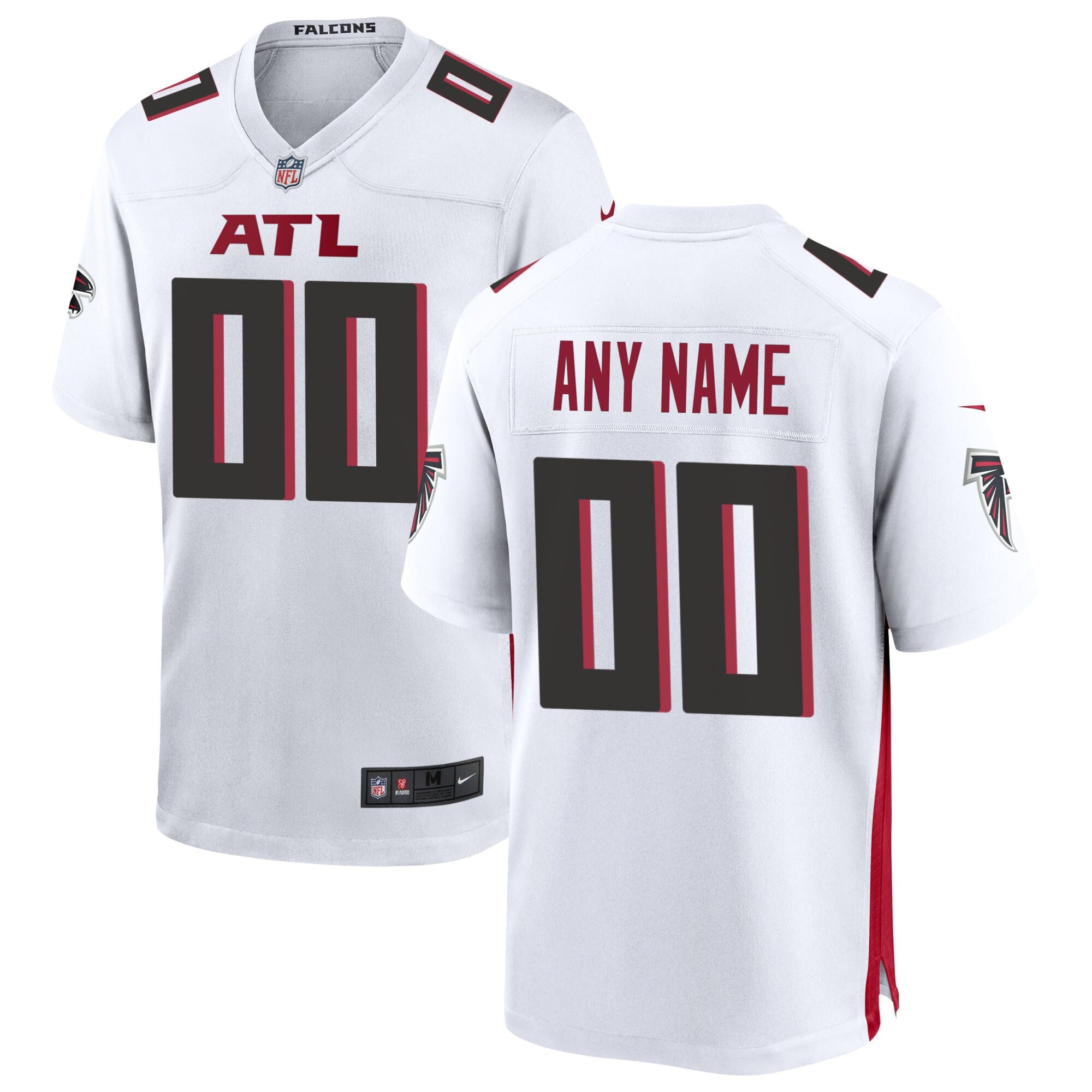 Custom Atlanta Falcons white jersey