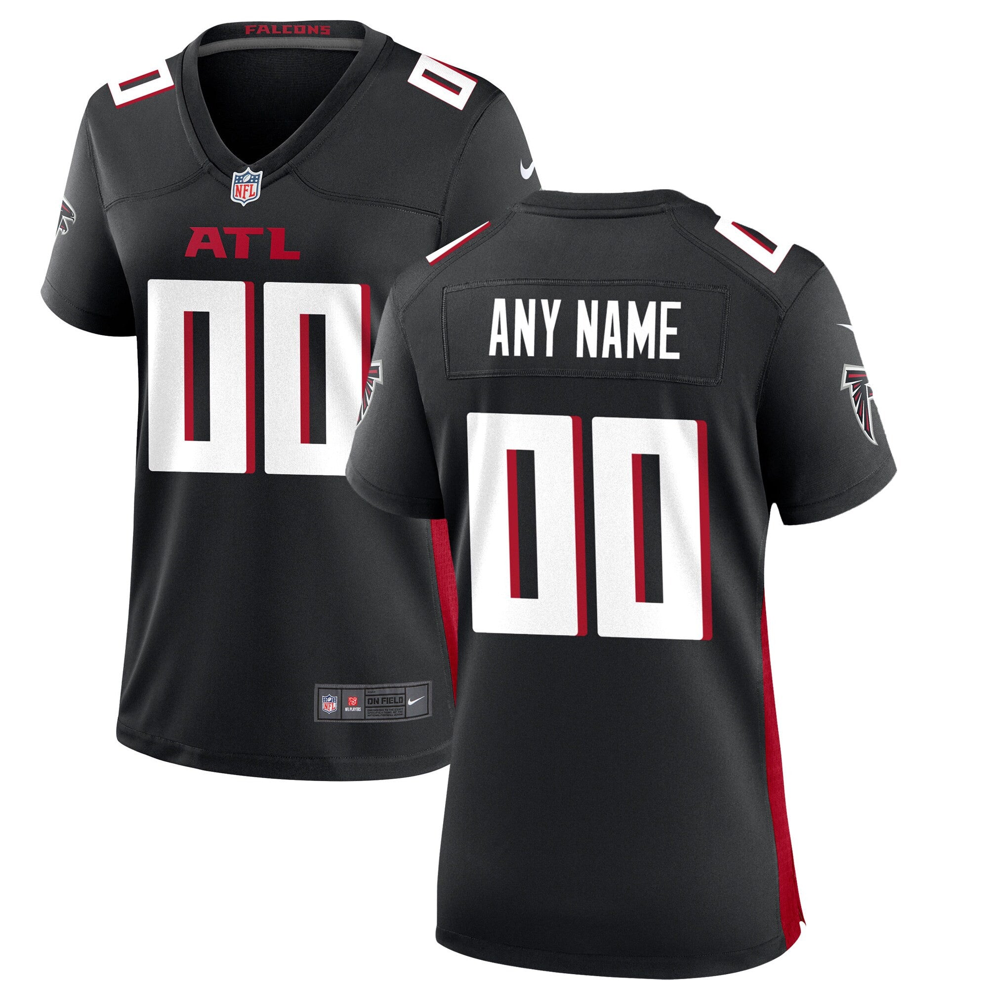 Custom Atlanta Falcons black jersey