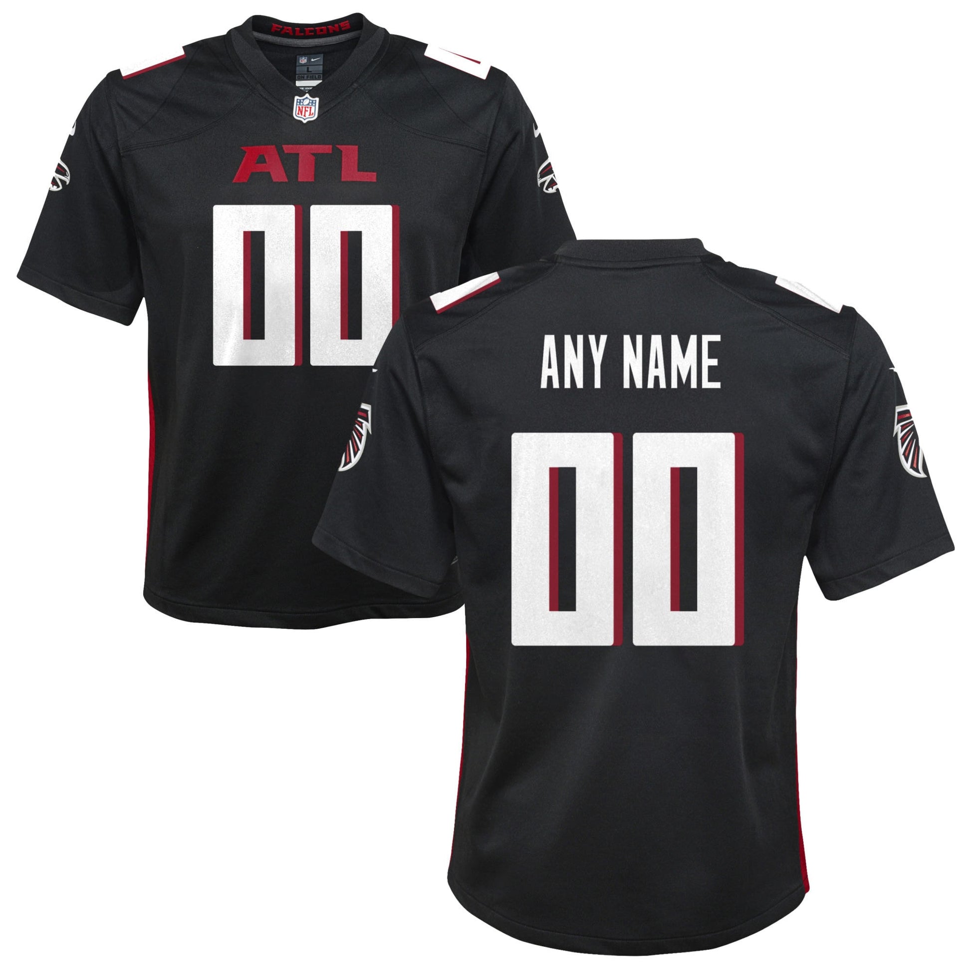 Custom Atlanta Falcons black jersey