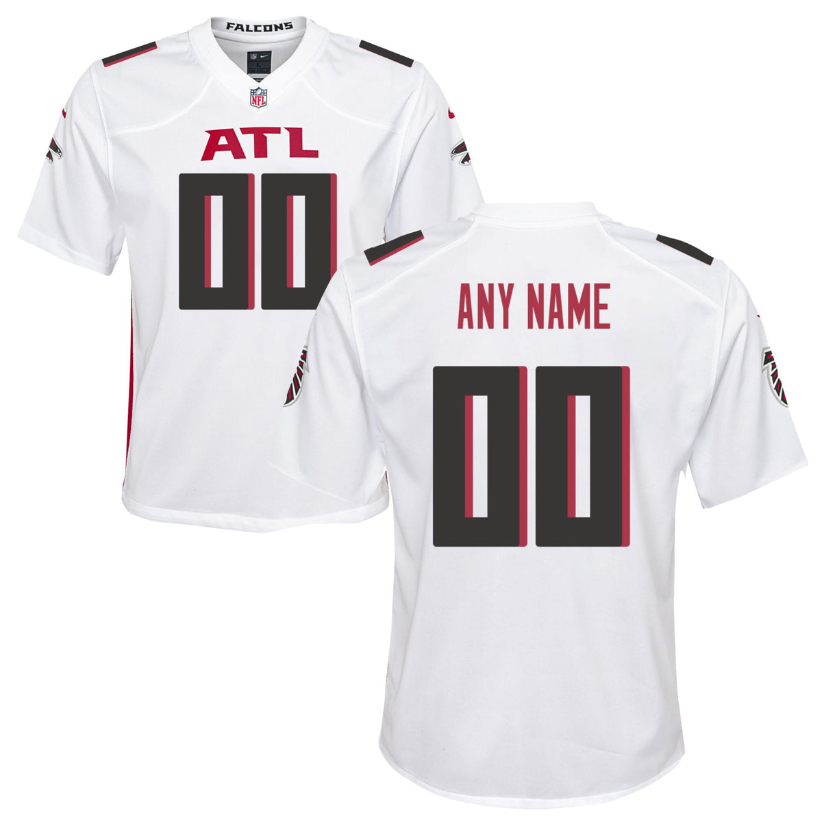 Custom Atlanta Falcons white jersey