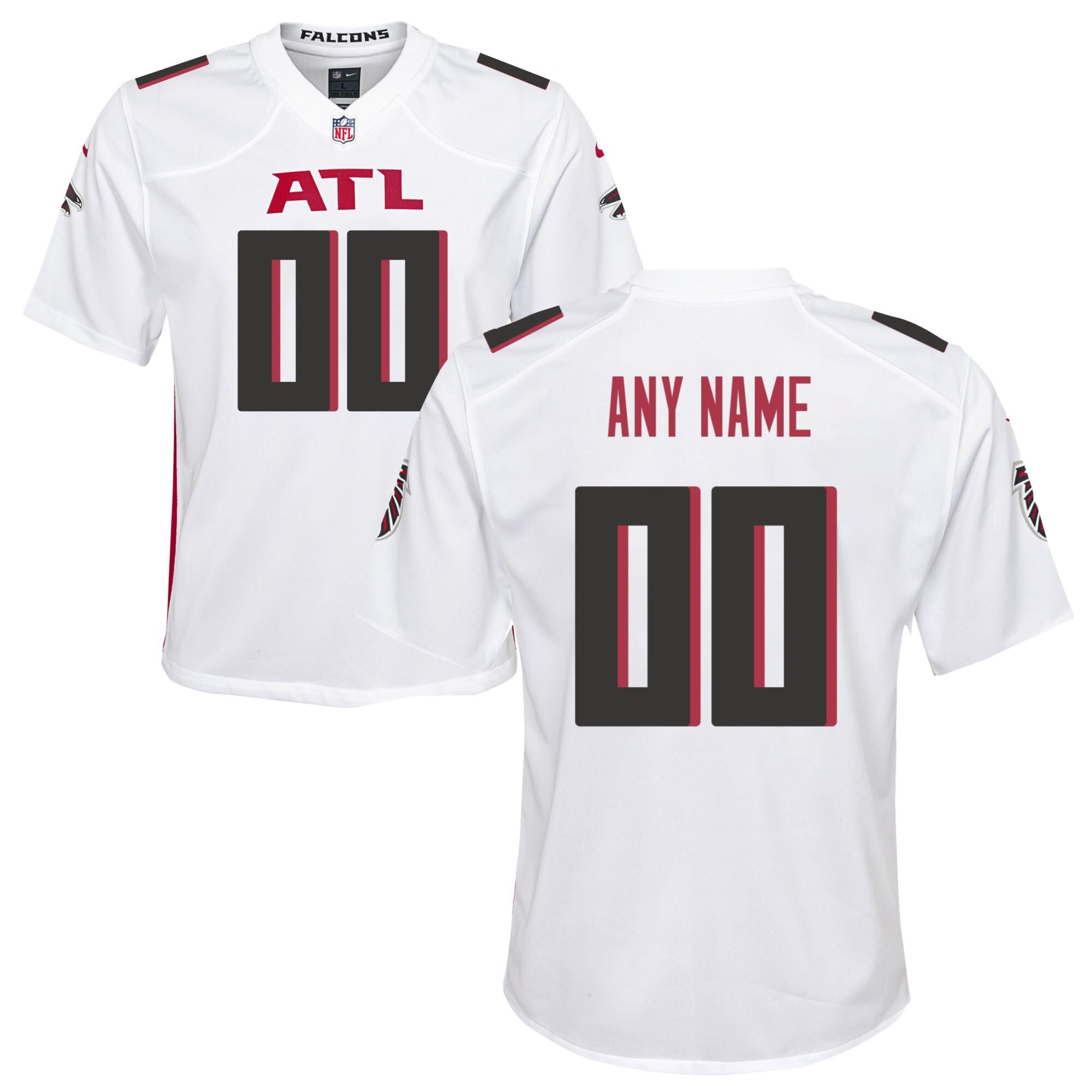 Custom Atlanta Falcons white jersey