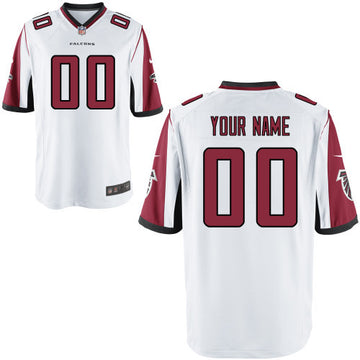 Custom Atlanta Falcons white Game jersey