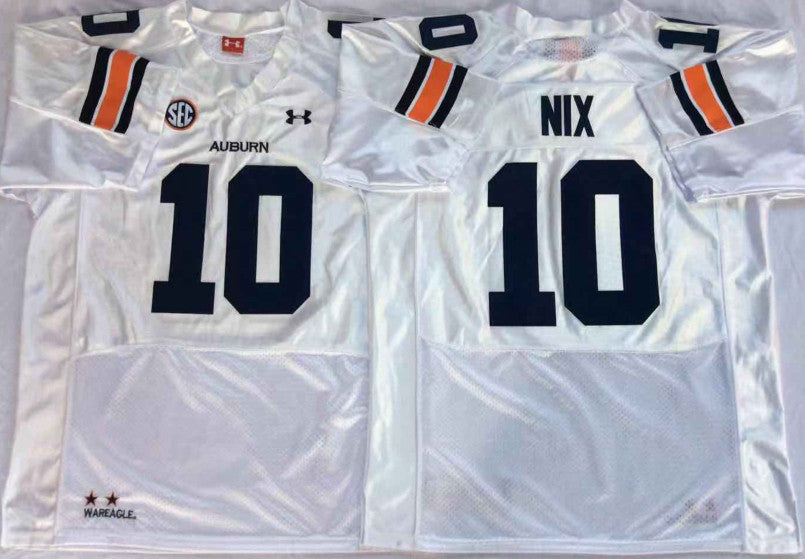 Bo Nix Auburn Tigers white jersey