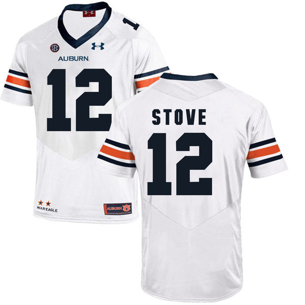 Eli Stove Auburn Tigers white jersey