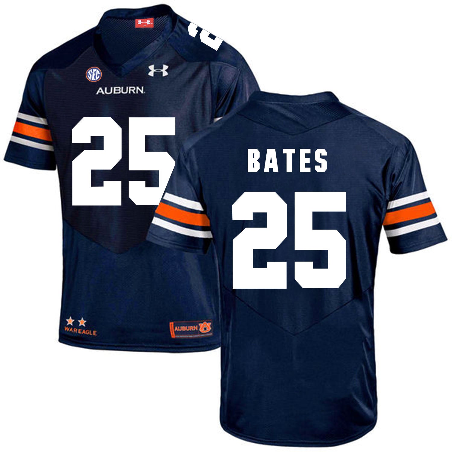 Daren Bates Auburn Tigers navy jersey