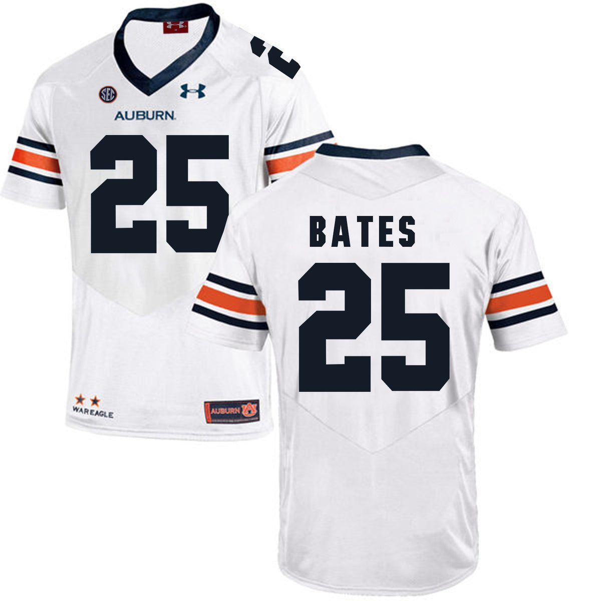 Daren Bates Auburn Tigers white jersey
