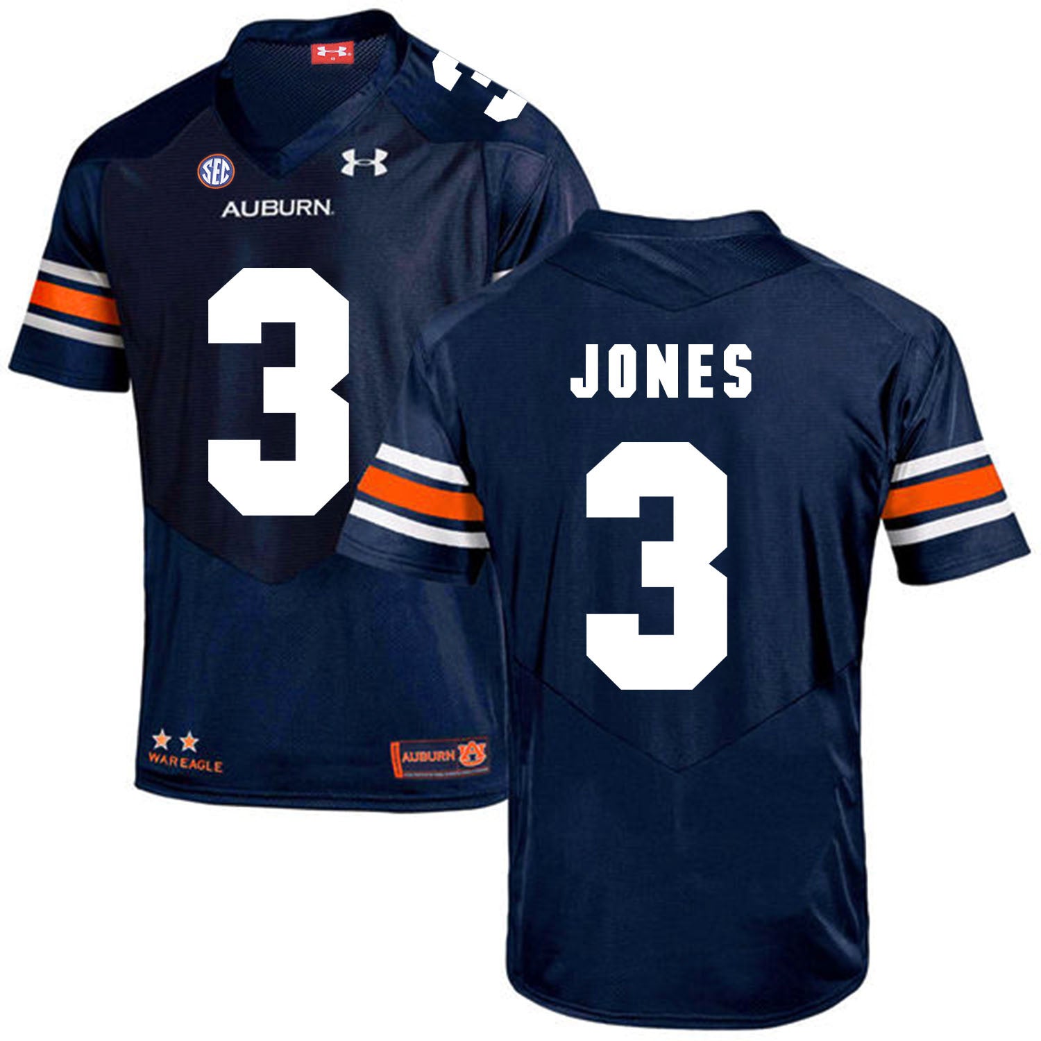 Jonathan Jones Auburn Tigers navy jersey