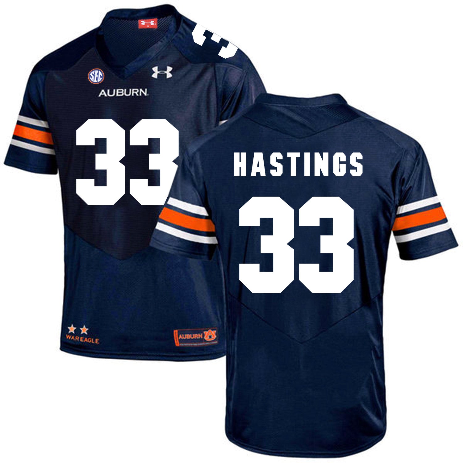 Will Hastings Auburn Tigers navy jersey