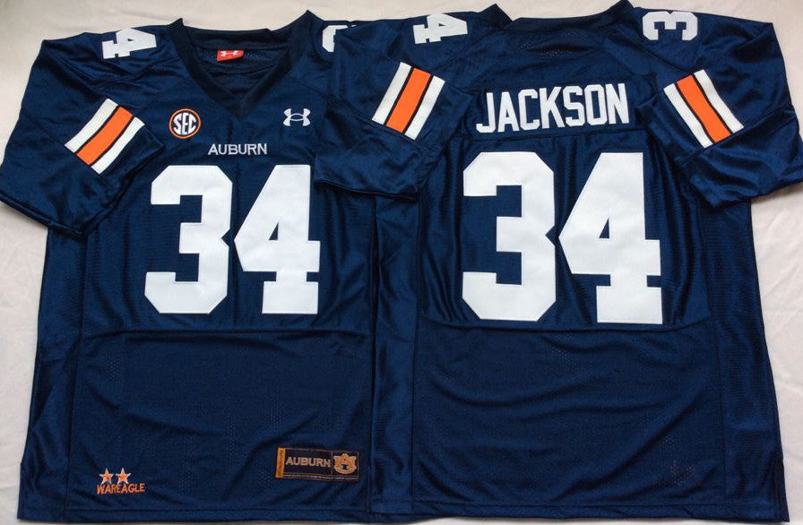 Bo Jackson Auburn Tigers navy jersey