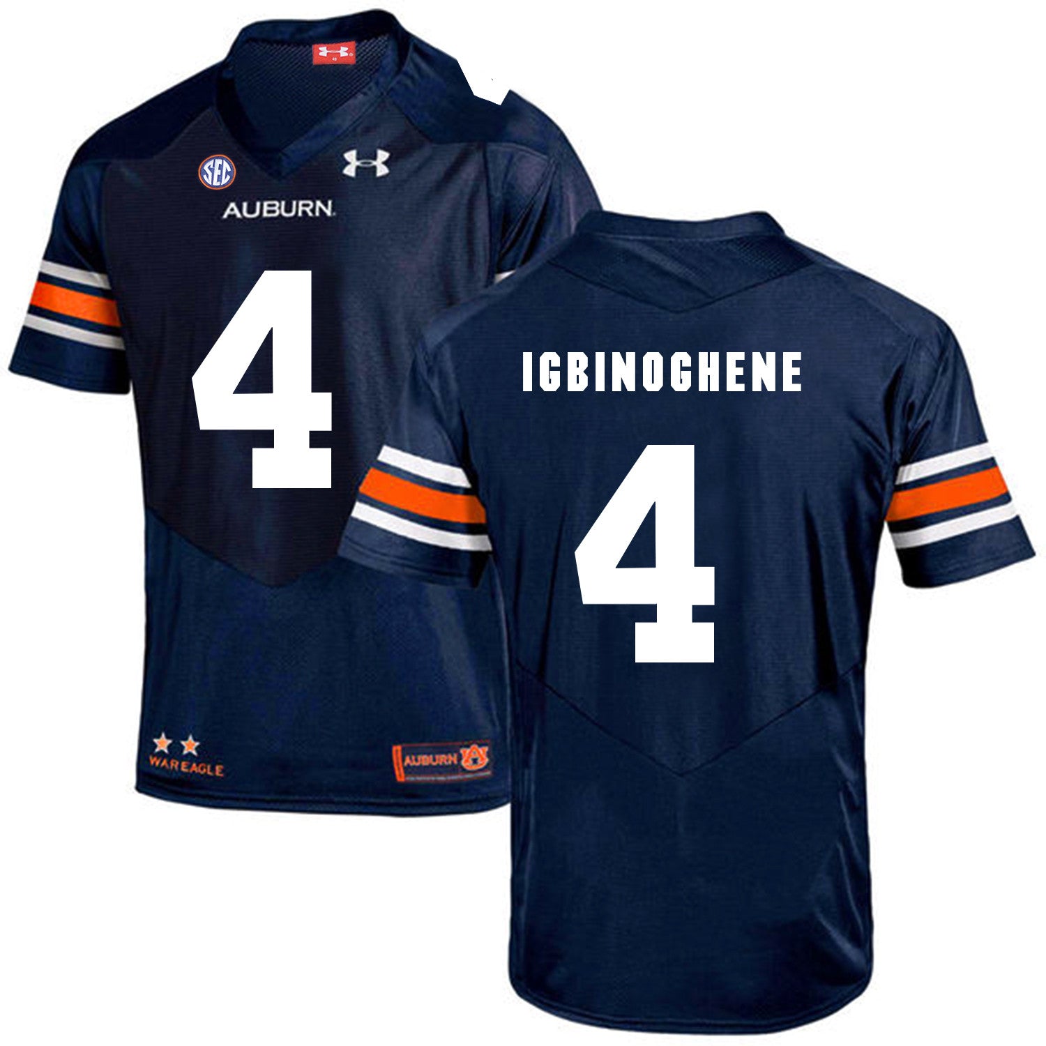 Noah Igbinoghene Auburn Tigers navy jersey