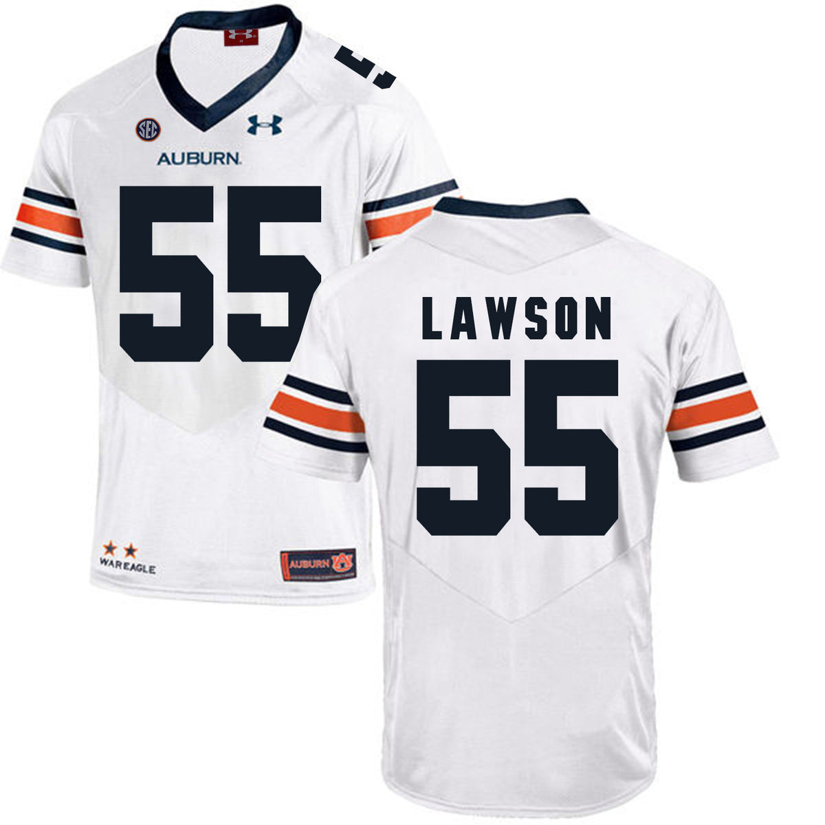 Carl Lawson Auburn Tigers white jersey