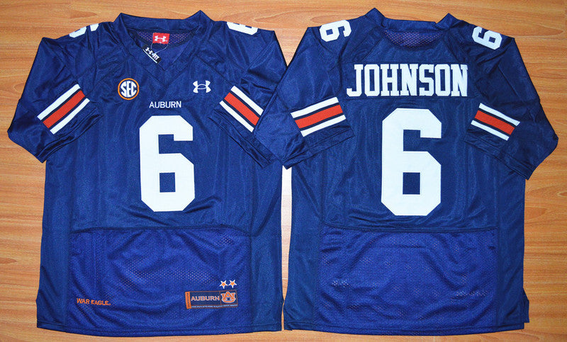 Jeremy Johnson Auburn Tigers blue jersey