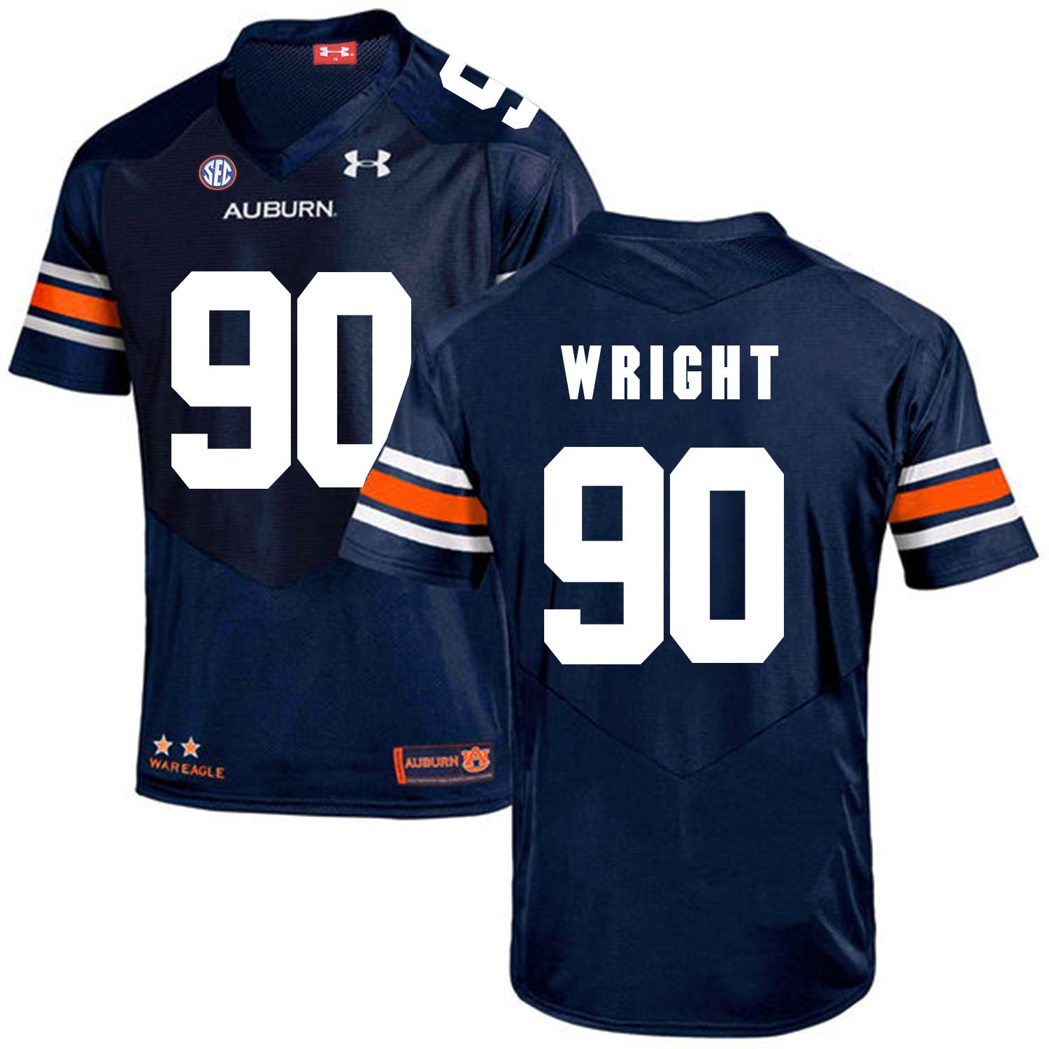 Gabe Wright Auburn Tigers navy jersey
