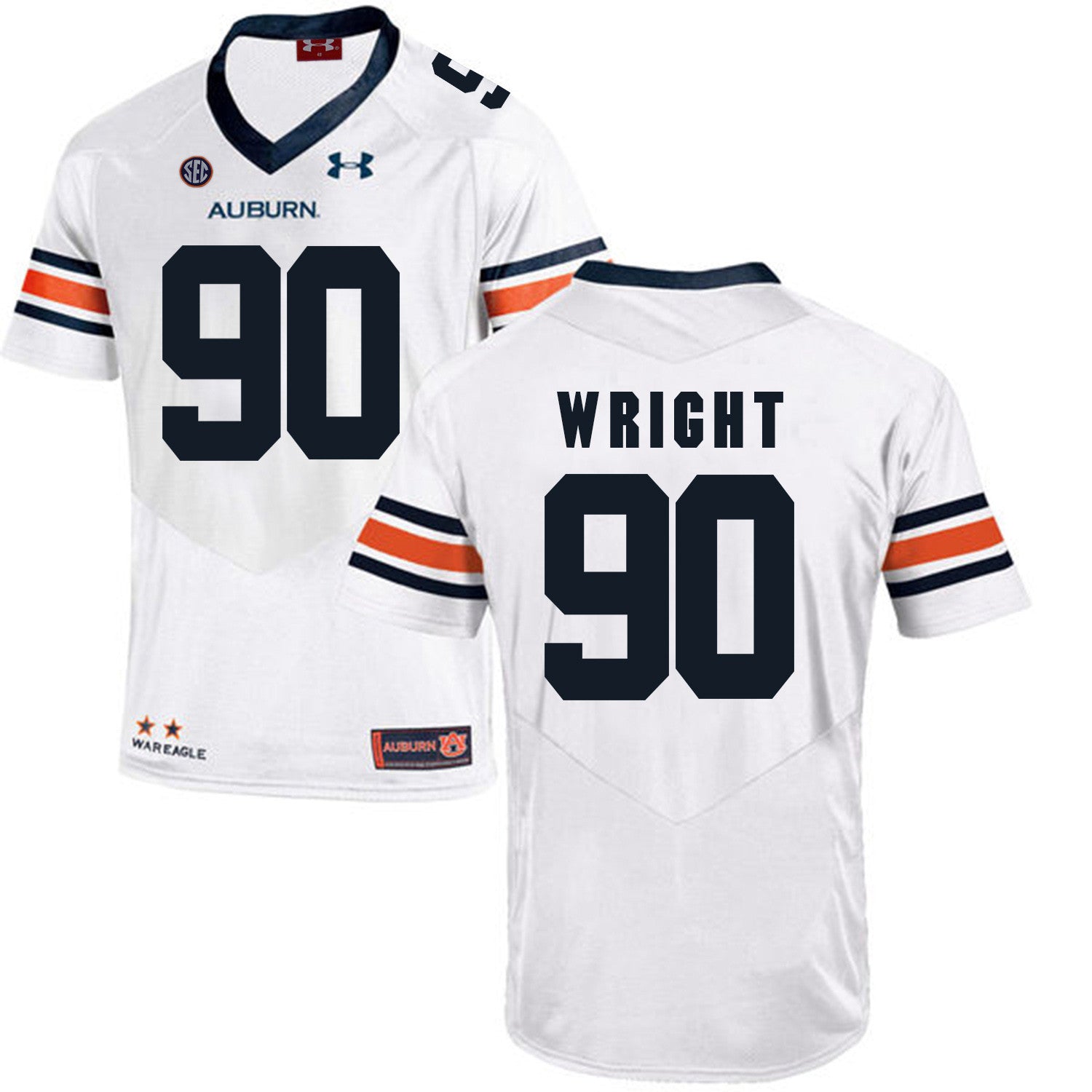 Gabe Wright Auburn Tigers white jersey