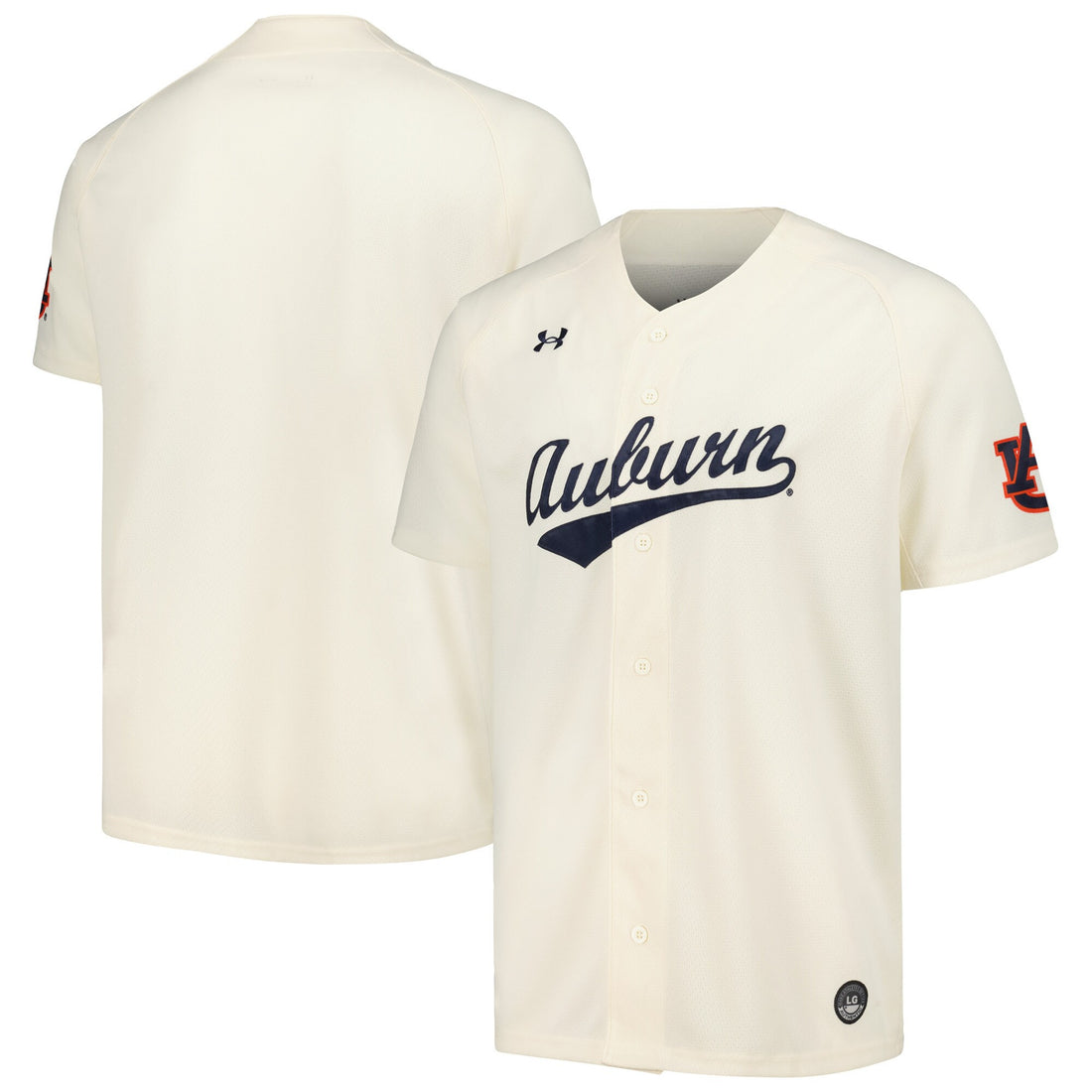Under Armour Auburn Tigers cream jersey