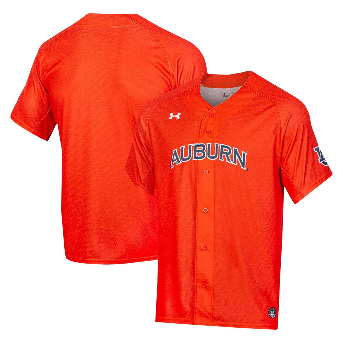 Under Armour Full-button Auburn Tigers orange jersey