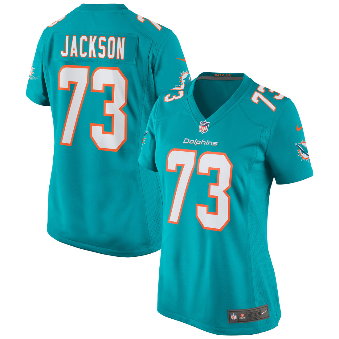 Austin Jackson Miami Dolphins aqua jersey
