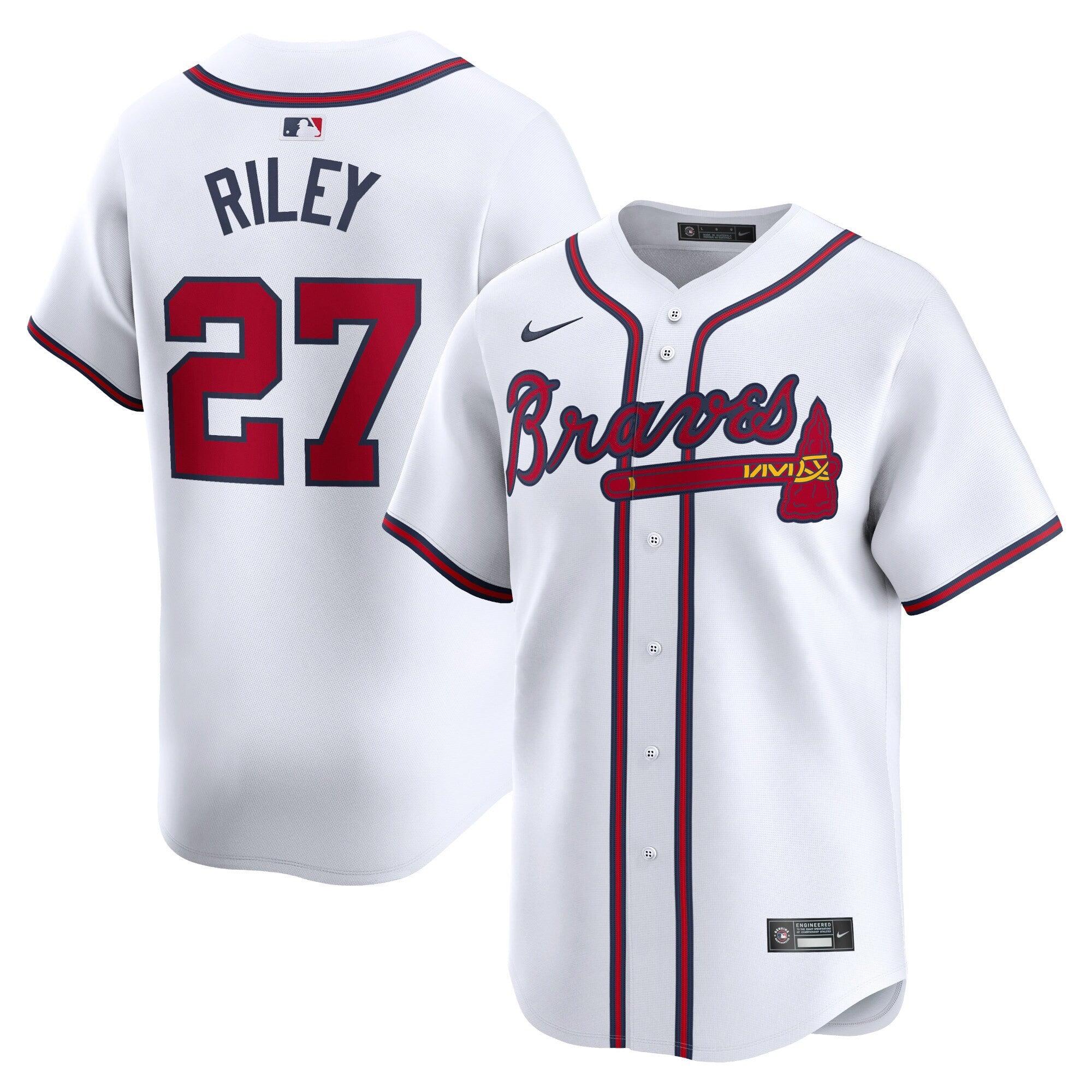 Austin Riley Atlanta Braves white Limited jersey