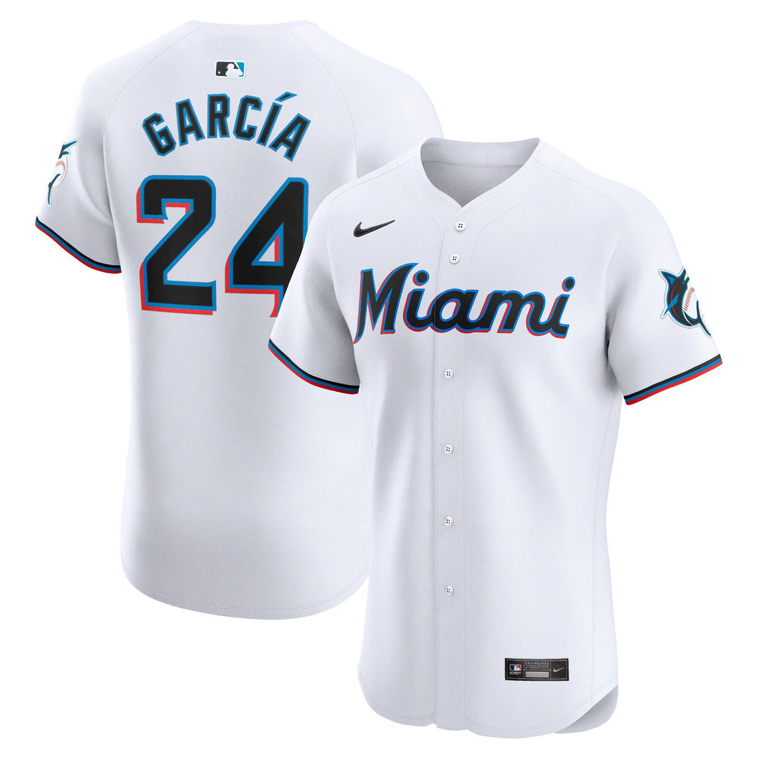 Avisail Garcia Miami Marlins white Elite jersey