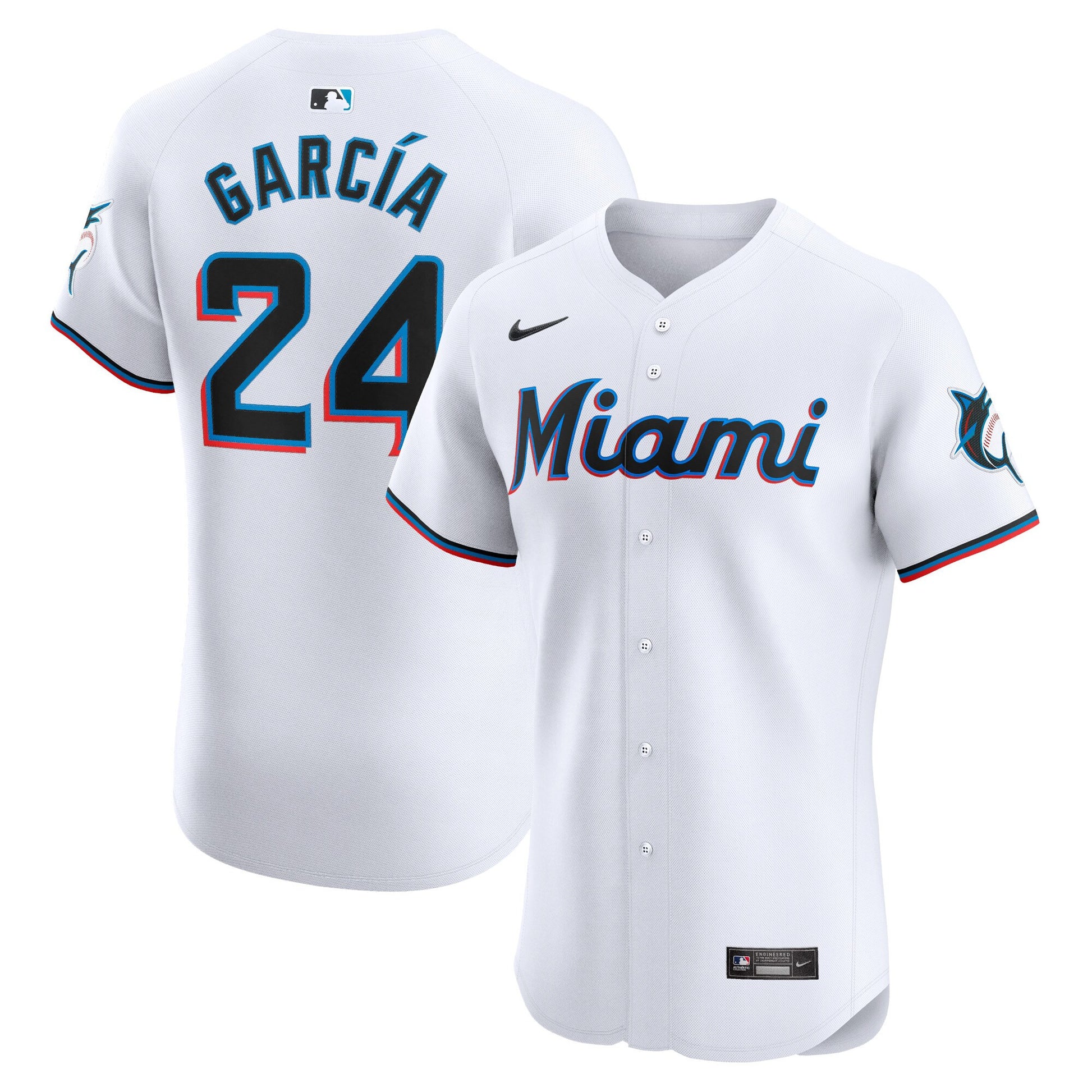 Avisail Garcia Miami Marlins white Elite jersey