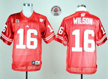 Russell Wilson Wisconsin Badgers red Game jersey
