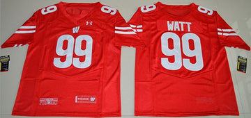 J.J. Watt Wisconsin Badgers red jersey